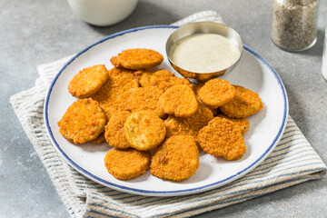 Fototapeta premium Homemade Deep Fried Dill PIckles