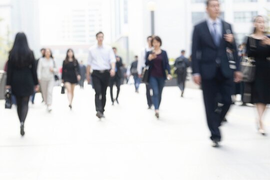 group of business people walking