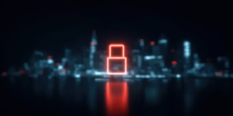 Naklejka premium Virtual encryption and a firewall provide cyber protection, allowing authentication to foster a climate of continuous security and safety now.