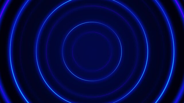 abstract background circle loop tunnel radial radio wave spiral line technology design