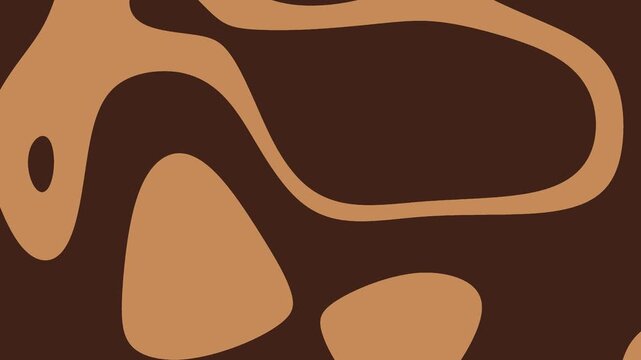 Looping brown and caramel organic liquid abstract background animation for retro branding intros, coffee promos, social media videos, title screens and stylish motion graphics.