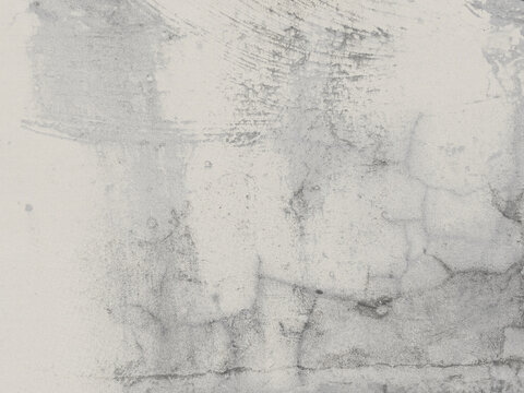 Abstract Grunge Halftone Dotted Texture On Weathered Concrete Wall In Monochrome Gray With Faded Gradient Print Noise
