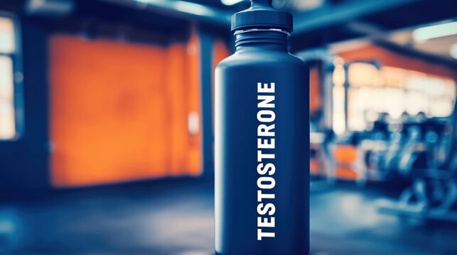 Fitness Water Bottle with Testosterone Label