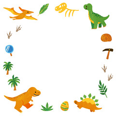 dinosaur hand writing illustration for kids © yukik