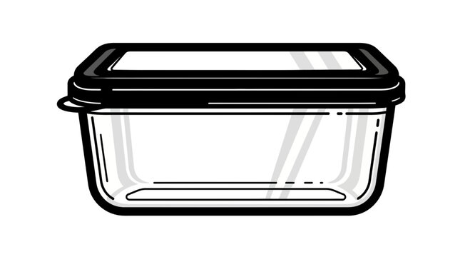 Glass food storage container with lid.