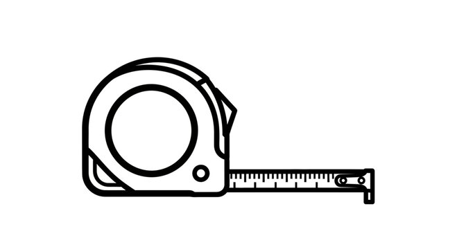 Tape measure tool for length measurement.