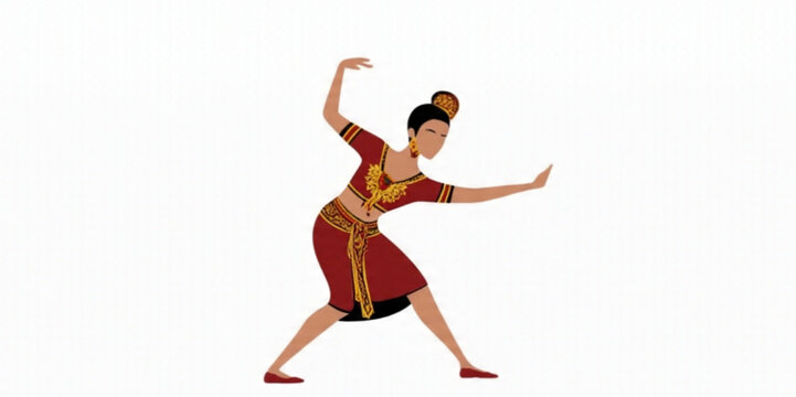 Traditional Indonesian Dancer Illustration