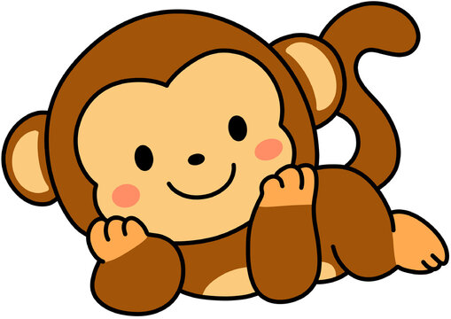 Monkey Resting Chin Character