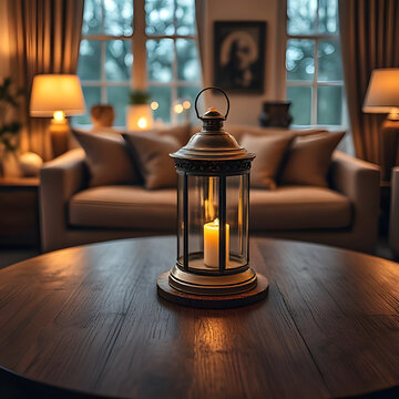 table lamp on the table
