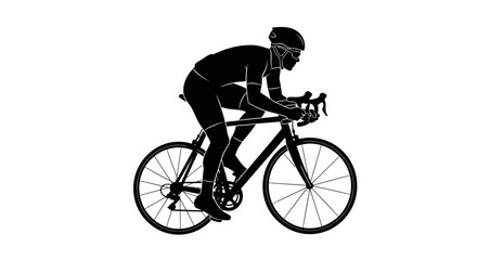 Obraz premium Cyclist Riding a Racing Bicycle.