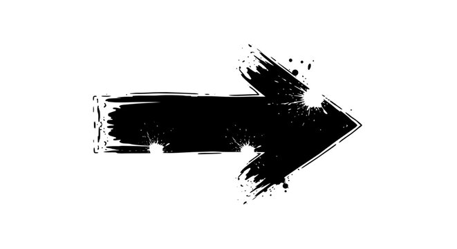 Black Arrow Sign Pointing Right Direction.