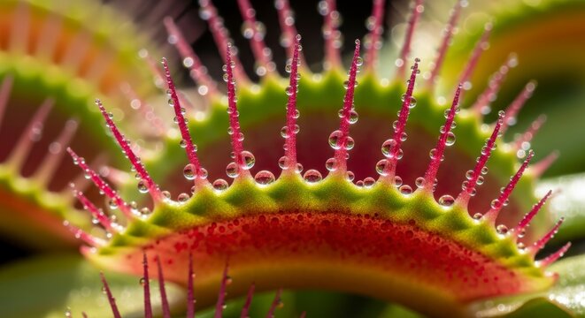 Close-up of carnivorous plant texture.