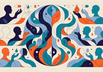 Fototapeta premium vector illustration of an abstract background