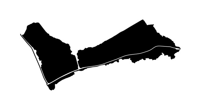 Gaza Strip Map Silhouette Vector Illustration