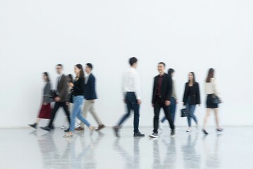 Fototapeta premium group of business people standing in front of a building