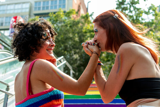 Celebrating diversity and freedom embracing lesbian love