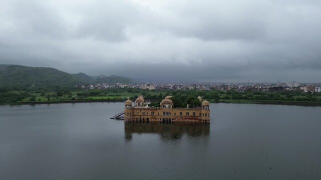 Jaipur in monsoon drone shots of amer fort and jal mahal