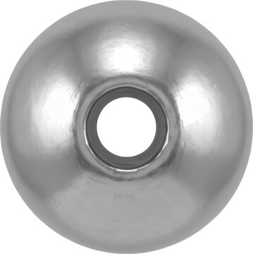 Round lead fishing sinker isolated on transparent background