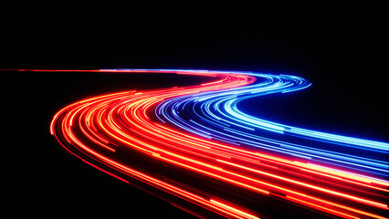 Abstract Light trails or traffic lights © fusebulb