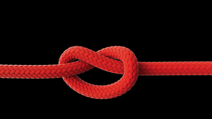 Red rope tied in a knot © fusebulb