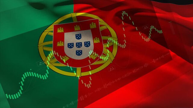 Cloth sim starting, Portugal flag rippling, crest bending, waveform traveling, showing signal flow