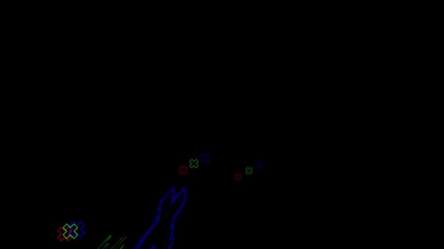 Glitch distrotion overlay background footage