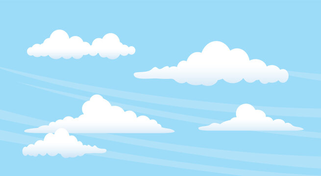 Sky and clouds background, cloudy vector illustration