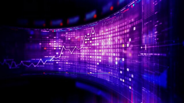 Futuristic global financial data visualization, world map and digital globe with candlestick chart, stock trading analytics, forex market dashboard, fintech infographic, big data interface