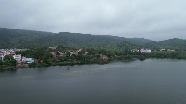 Jaipur in monsoon drone shots of amer fort and jal mahal