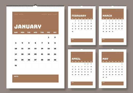 Calendar Template 2027