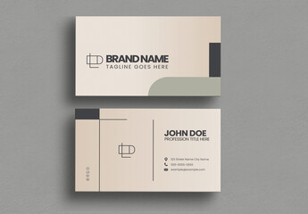 Clean Corporate Business Card Template Minimal Design