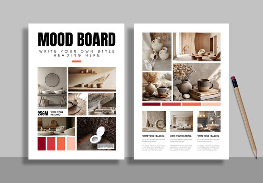 Mood Board Template with Creative Interior Design