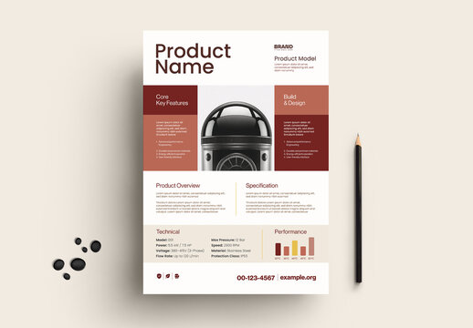 Modern Product Flyer Template with Clean Layout