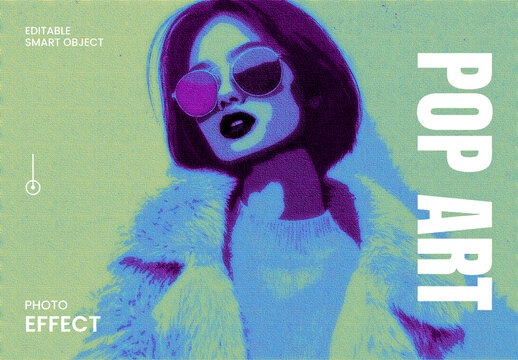 Pop Art Photo Effect Mockup