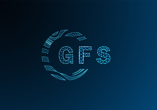 GFS low poly letter logo vector design. GFS lower poly logo design. GFS unique low poly logo design.
