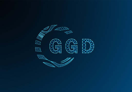 GGD low poly letter logo vector design. GGD lower poly logo design. GGD unique low poly logo design.