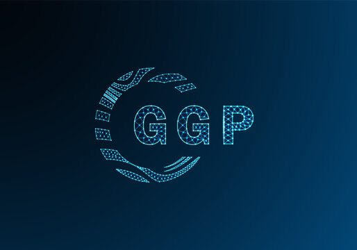 GGP low poly letter logo vector design. GGP lower poly logo design. GGP unique low poly logo design.