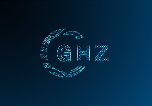 GHZ low poly letter logo vector design. GHZ lower poly logo design. GHZ unique low poly logo design.