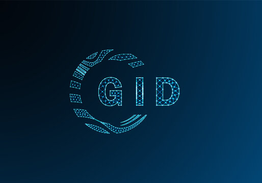 GID low poly letter logo vector design. GID lower poly logo design. GID unique low poly logo design.