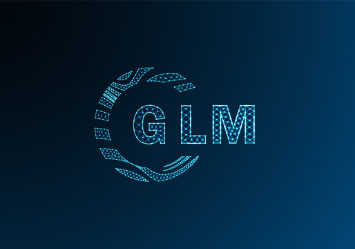 GLM low poly letter logo vector design. GLM lower poly logo design. GLM unique low poly logo design.