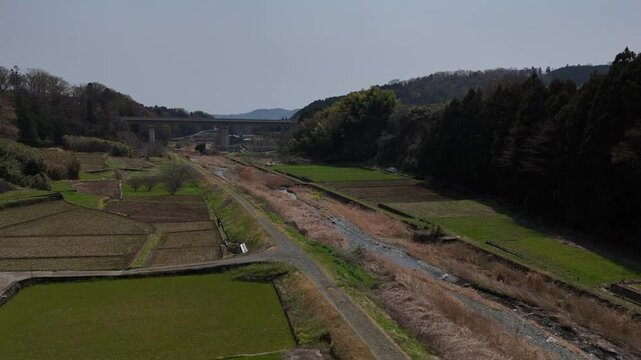 四十八瀬川と田んぼ - 神奈川県秦野市,日本