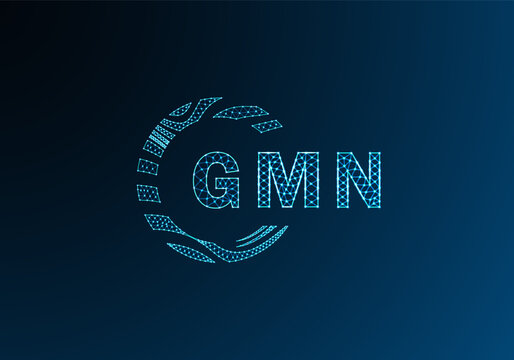 GMN low poly letter logo vector design. GMN lower poly logo design. GMN unique low poly logo design.