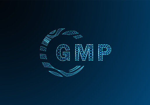 GMP low poly letter logo vector design. GMP lower poly logo design. GMP unique low poly logo design.
