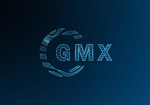 GMX low poly letter logo vector design. GMX lower poly logo design. GMX unique low poly logo design.