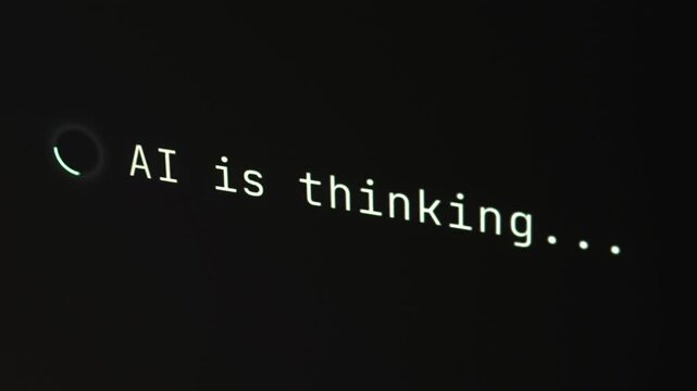 Artificial intelligence processing data and generating answer.