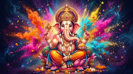 Fototapeta premium Lord ganesha sculpture. Goddess ganesh festival.