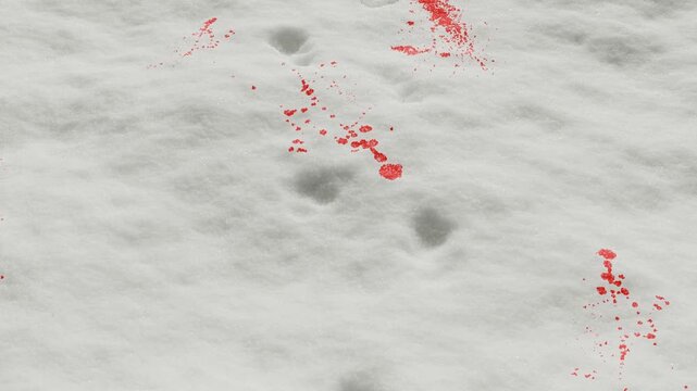 Snowy Footsteps and Blood Drops &ndash; Cold Crime Atmosphere, 4K