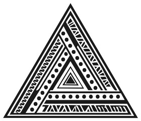 Abstract geometric triangle design black and white pattern