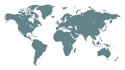 Fototapeta premium Hyper Flat Minimalist World Map Vector for Infographic Design
