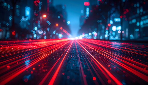 Long exposure city lights